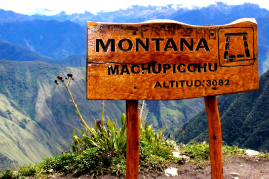 machu picchu con montaña